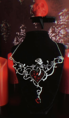 Bleeding heart necklace